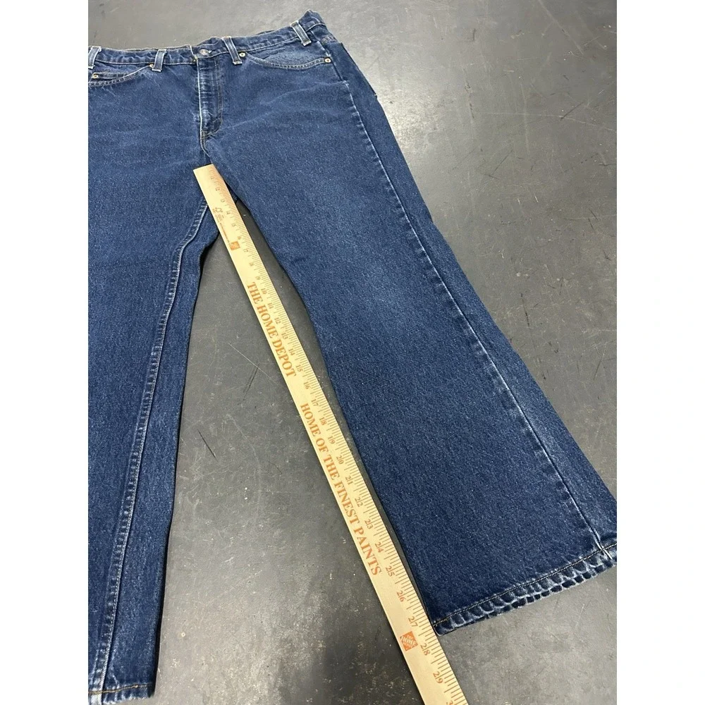 Vintage Levis 517 Bootcut Jeans Blue Mens 36x29 Orange Tab Straight Work USA 90s